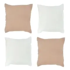 Mini Beige & White Throw Pillow Set by Make Market&reg;