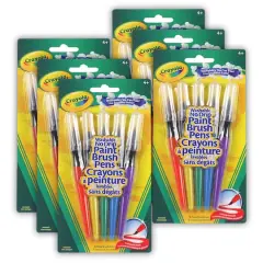 Crayola&reg; Washable No Drip Paint Brush Pens, 6 Packs of 5
