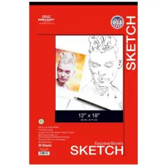 Pro Art&reg; Taped Sketch Pad, 12" x 18"