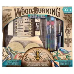 ArtSkills&reg; 55 Piece Beginners Wood Burning Kit with Wood Rounds