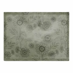 Sunflower Icons Cotton Twill Placemat Green