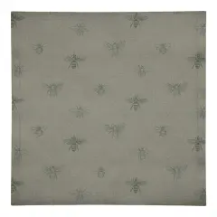 Delicate Bee Pattern Cotton Twill Napkin Green