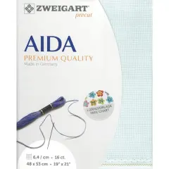Zweigart&reg; Aida 16 Count Precut FabricIce Blue