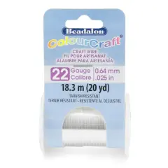 Beadalon&reg; ColourCraft&reg; 22 Gauge Tarnish Resistant Silver Plated Wire