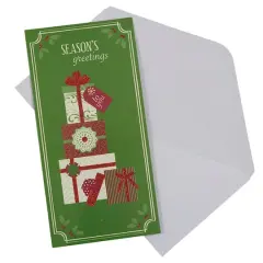 JAM Paper Season's Greetings Gifts Christmas Cards & Envelopes Set