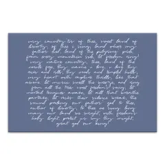 My Country Tis of Thee Canvas Wall Art