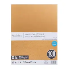 Gold Shimmer 8.5" x 11" Cardstock Paper by Recollections&trade;,100 Sheets