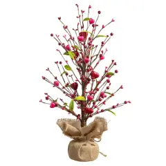 Glitzhome&reg; 20" Valentine's Berry Heart Table Tree