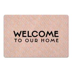 Welcome Quatre Floor Mat Orange