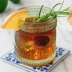 Kate Aspen&reg; 10oz. Hobnail Beaded Floral Green Drinking Glasses, 6ct.