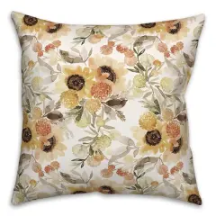 Fall Sunflowers Throw Pillow