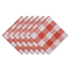 DII&reg; Buffalo Check Oversized Napkin, 6ct. Vintage Red/White
