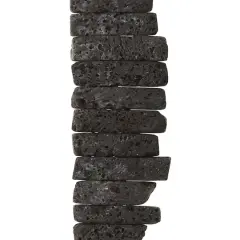 Black Natural Lava Stick Beads, 24mm by Bead Landing&trade;