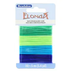 Beadalon&reg; Elonga&trade; 0.7mm Colored Stretch Cord Green/Lime/Medium Blue/Blue