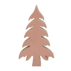 Hello Honey&reg; 9.5" Blush Enamel Mango Wood Christmas Tree