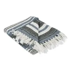 DII&reg; French Blue Farmhouse Woven Throw
