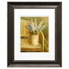 Timeless Frames&reg; Larkspur Bouquet on Bench Framed Print Wall Art