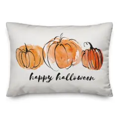 Watercolor Pumpkins Throw Pillow