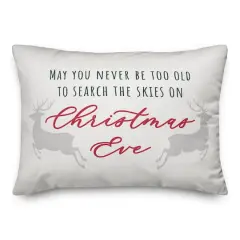 Look to the Skies on Christmas Eve 20" x 14" Spun Poly Pillow