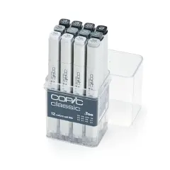 Copic&reg; Classic 12-Color Neutral Gray Marker Set
