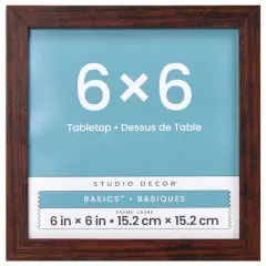 Basics&trade; 6" x 6" Linear Tabletop Frame by Studio D&eacute;cor&reg; Dark Brown