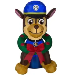 3ft. Airblown&reg; Inflatable Christmas Nick Jr.&trade; Paw Patrol Chase with Wreath