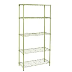 Honey Can Do Olive Adjustable 5-Tier Shelves