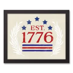 Est. 1776 Black Framed Canvas