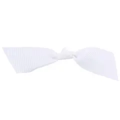 JAM Paper 7/8" Grosgrain Twist Tie Flair Bows, 100ct. White