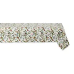 DII&reg; 84" Heritage Holiday Sprigs Printed Tablecloth