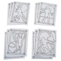 S&S Worldwide&reg; Sports Sand Art Board, 12ct.