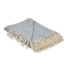 DII&reg; Handloom Chevron Throw Stonewash Blue