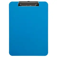 JAM Paper Letter Size Plastic Clipboard Blue