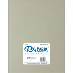 PA Paper&trade; Accents Muslin 8.5" x 11" 73lb. Cardstock, 25 Sheets Latte