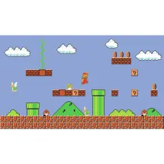 RoomMates Super Mario&trade; Retro XL Chair Rail Prepasted Mural