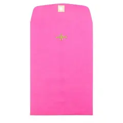 JAM Paper 6" x 9" Ultra Fuchsia Hot Pink Open End Catalog Envelopes with Clasp Closure
