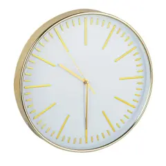 Hello Honey&reg; 13.5" White & Gold Minimalist Aura Wall Clock
