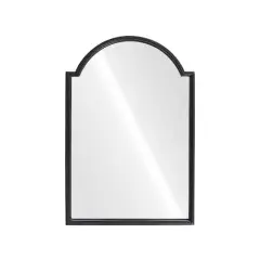 16" x 24" Scalloped Arch Wall Mirror in Black Metal Frame by Ashland&reg;