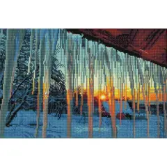 Diamond Dotz&reg; Intermediate Frosty Morn Pre-Framed Diamond Painting Kit