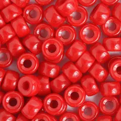 John Bead 9mm Opaque Glass Pony Beads, 100ct. Red