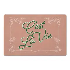 C'est LA Vie Script 27" x 18" Floor Mat
