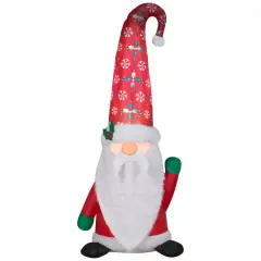 5ft. Airblown&reg; Inflatable Christmas Gnome with Damask Cap