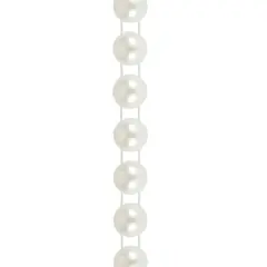10mm Round Flatback Plastic Pearl Bead Garland, 50ft. by Bead Landing&trade; Ivory