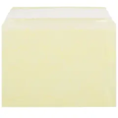 JAM Paper 5.063" x 7.188" Cello Sleeves with Self Adhesive Closures, 100ct. Yellow Fiber