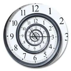 Designart Time Spiral Analog Wall Modern Wall Clock