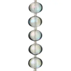 Aqua Luster Glass Medium Oval Beads, 15mm by Bead Landing&trade;