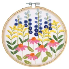 8" Wildflowers Stamped Design Embroidery Kit by Loops & Threads&reg;