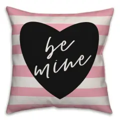 Be Mine Stripe Throw Pillow