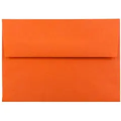 JAM Paper 3.5" x 5" A1 Colored Invitation Envelopes, 50ct. Orange