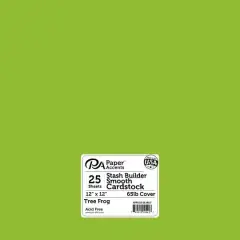 PA Paper&trade; Accents Stash Builder 12" x 12" 65lb. Smooth Cardstock, 25 Sheets Tree Frog
